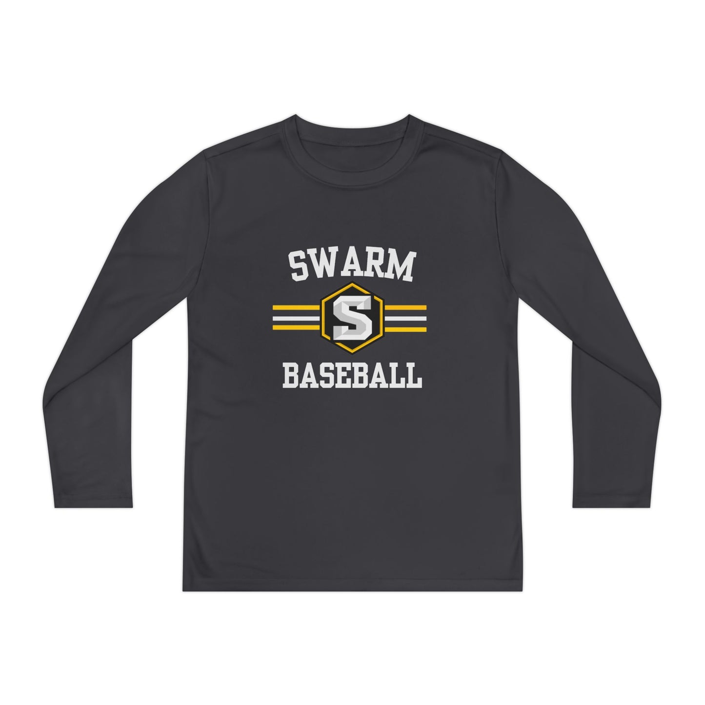 Swarm "stripe" YOUTH Baseball Long Sleeve Tee | Sportstek