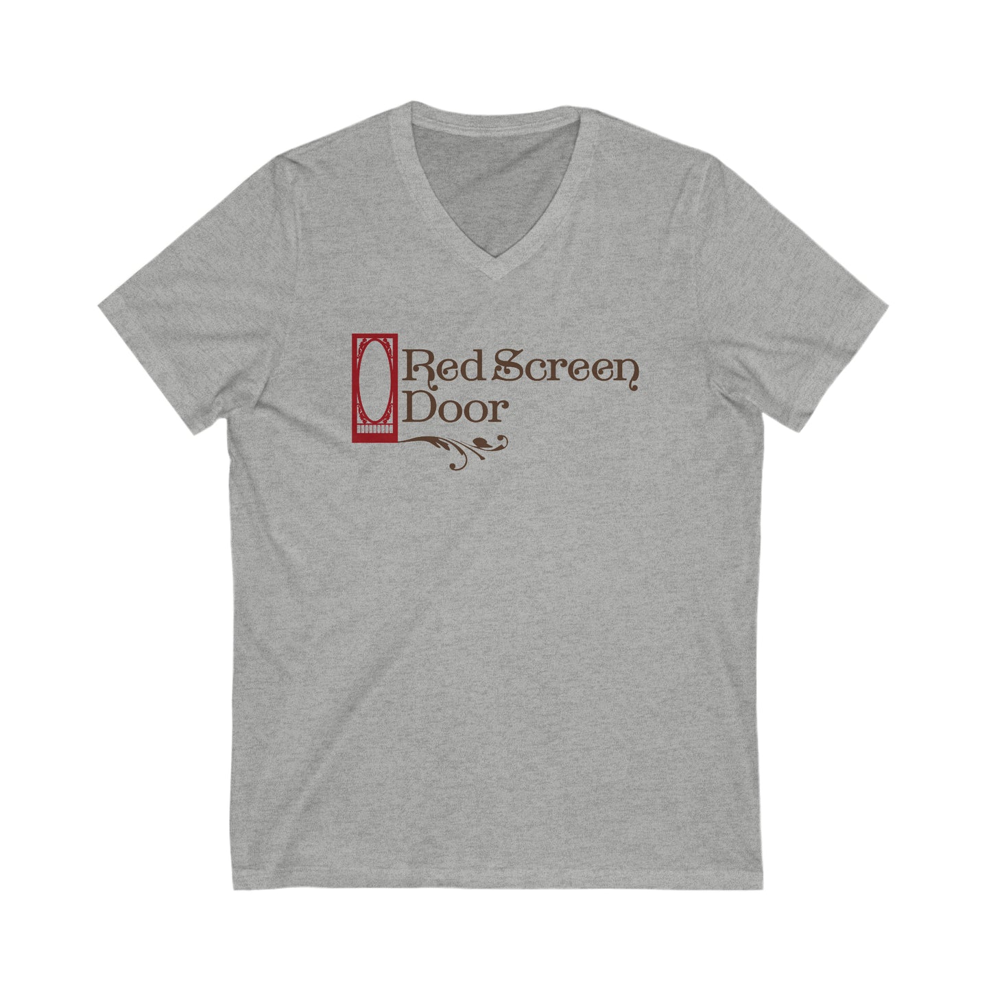 Red Screen Door V-Neck Tee