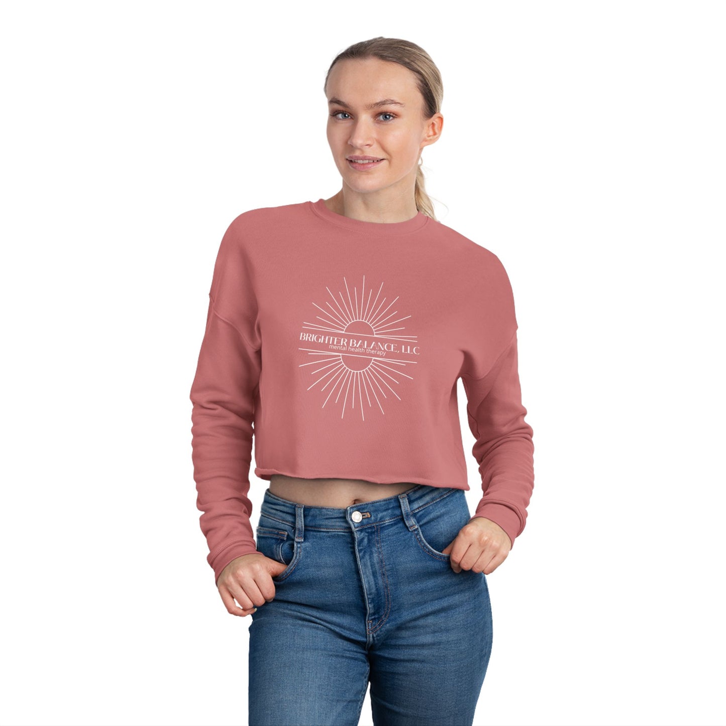 Brighter Balance Women's Cropped Sweatshirt | Bella Canvas