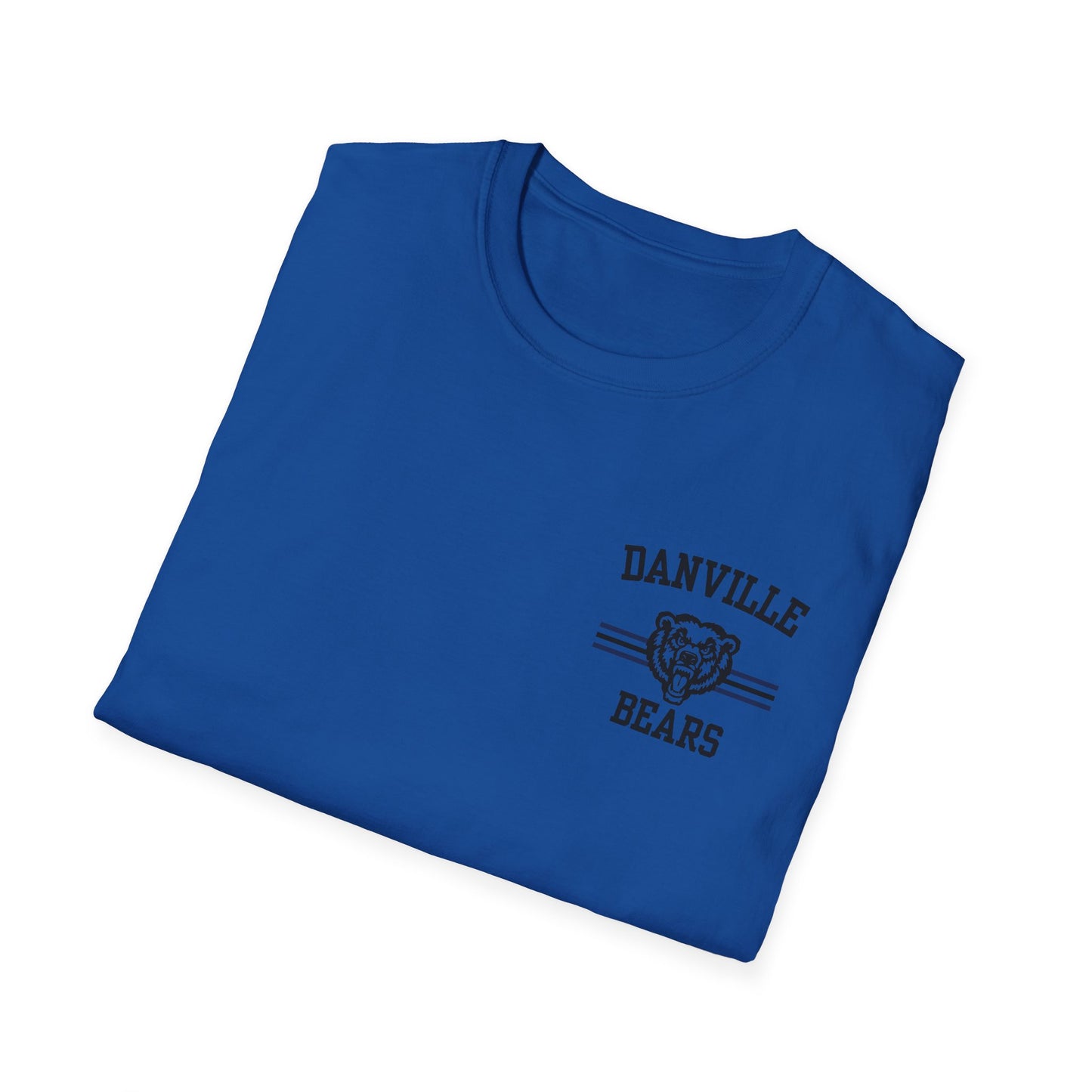 Danville Bears Stripe Pocket Logo T-Shirt | Gildan Softstyle