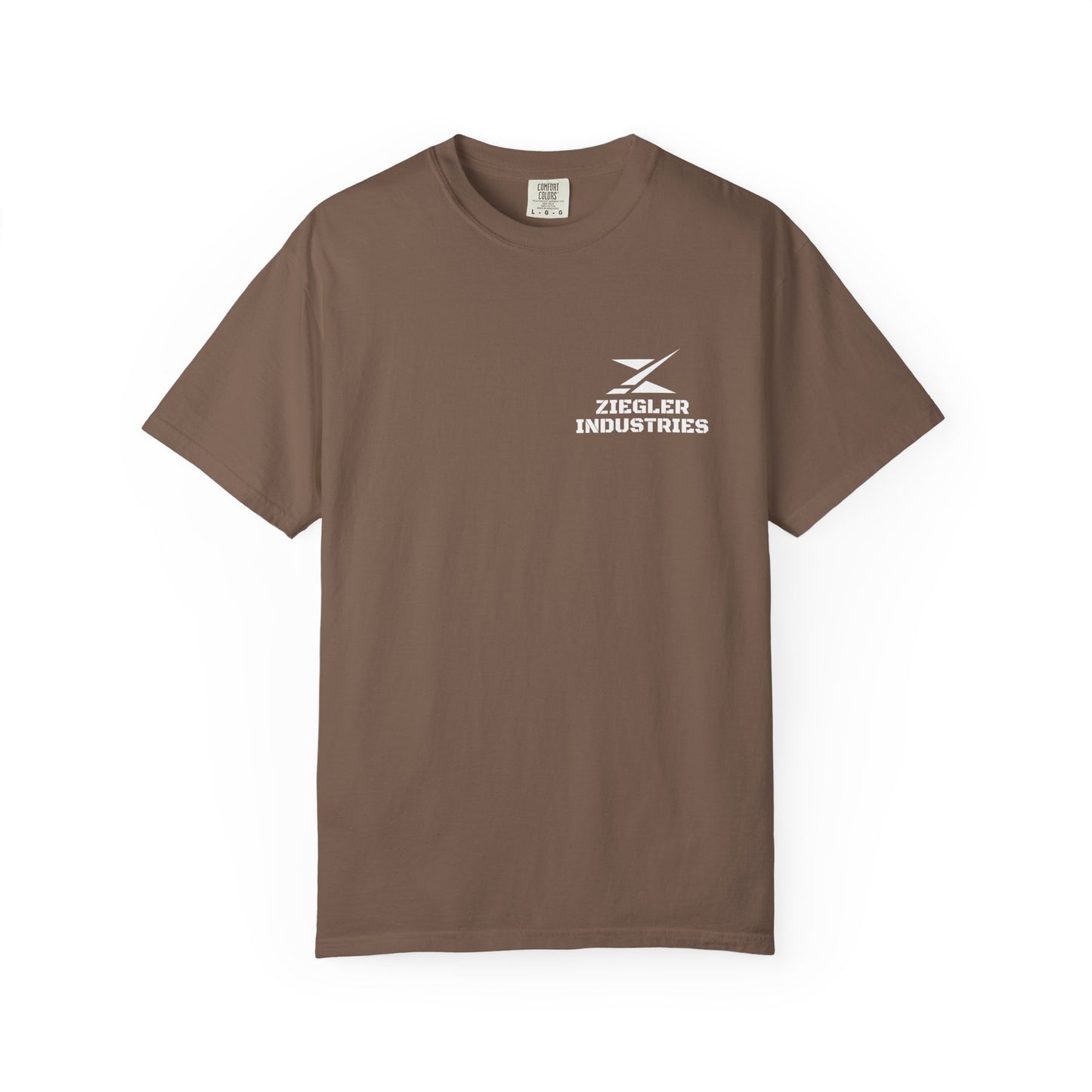 Ziegler Industries White Logo T-Shirt | Comfort Colors | MARCH TOP SELLER