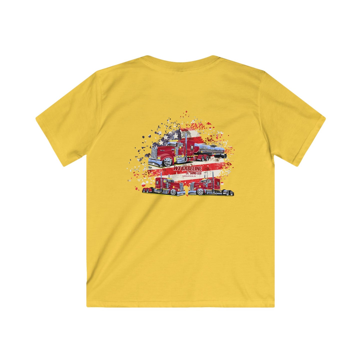 WT Gabeline Trucking YOUTH Tee 185, 189, 195 | Gildan Softstyle