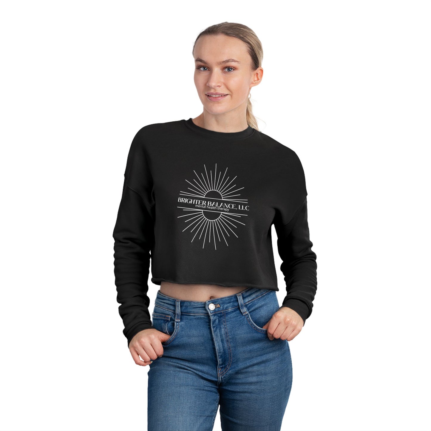 Brighter Balance Women's Cropped Sweatshirt | Bella Canvas