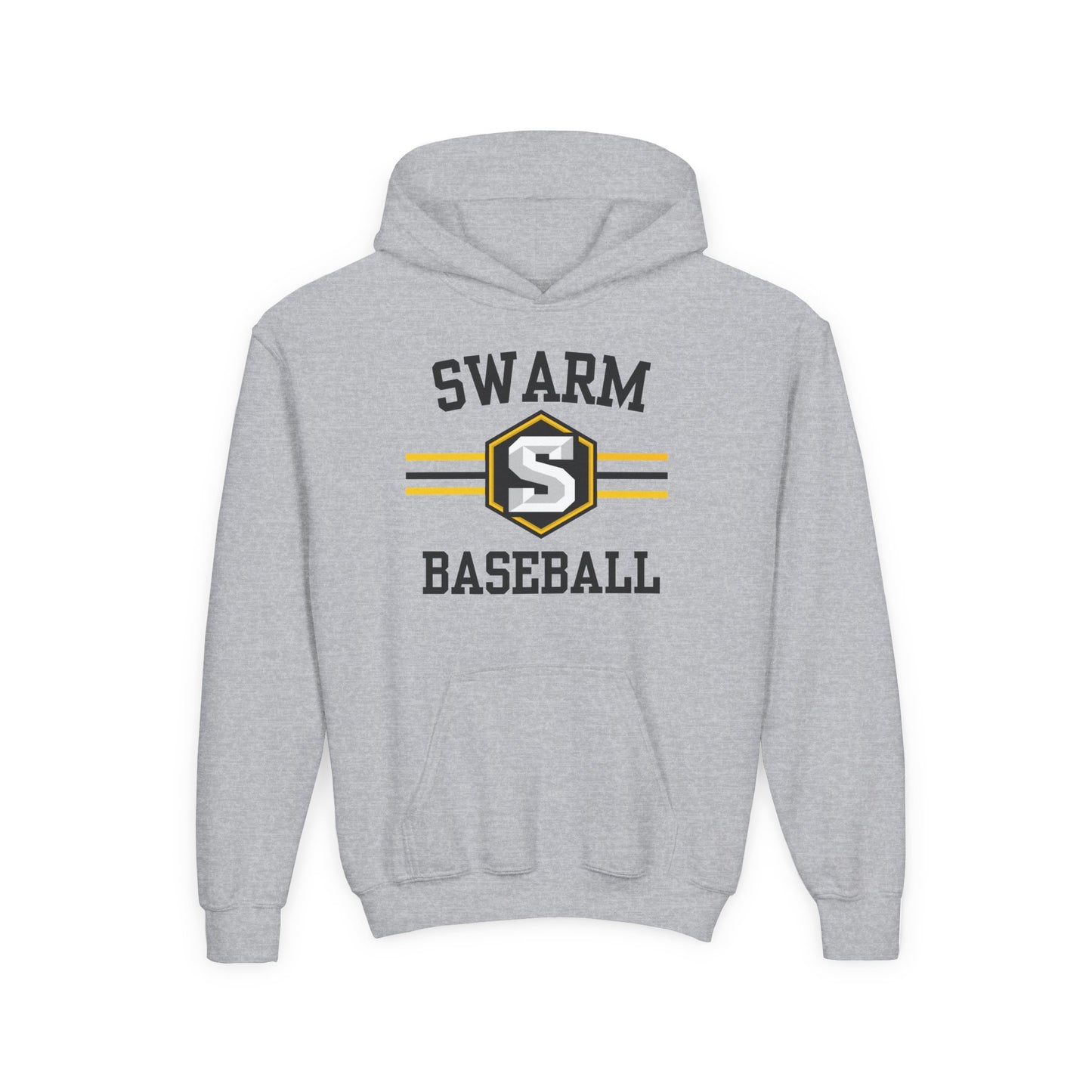 Swarm "stripe" YOUTH baseball hoodie | Gildan Heavy Duty