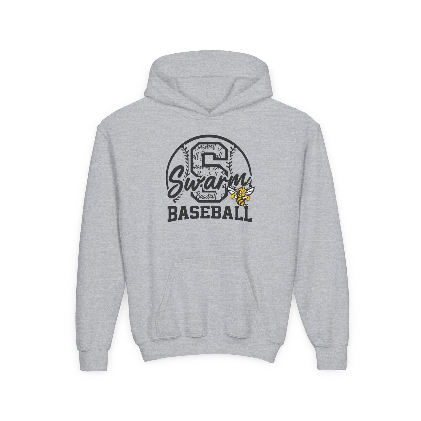 Swarm "S" YOUTH Baseball Hoodie | Gildan Heavy Duty