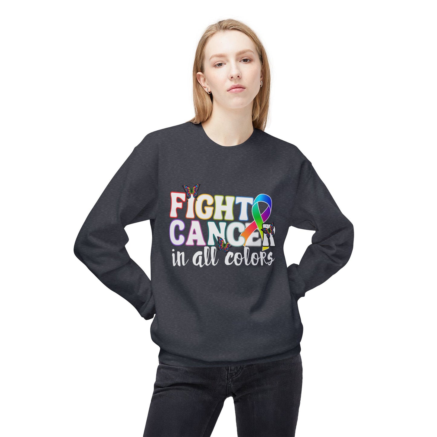 Crewneck Sweatshirt - Fight Cancer in All Colors