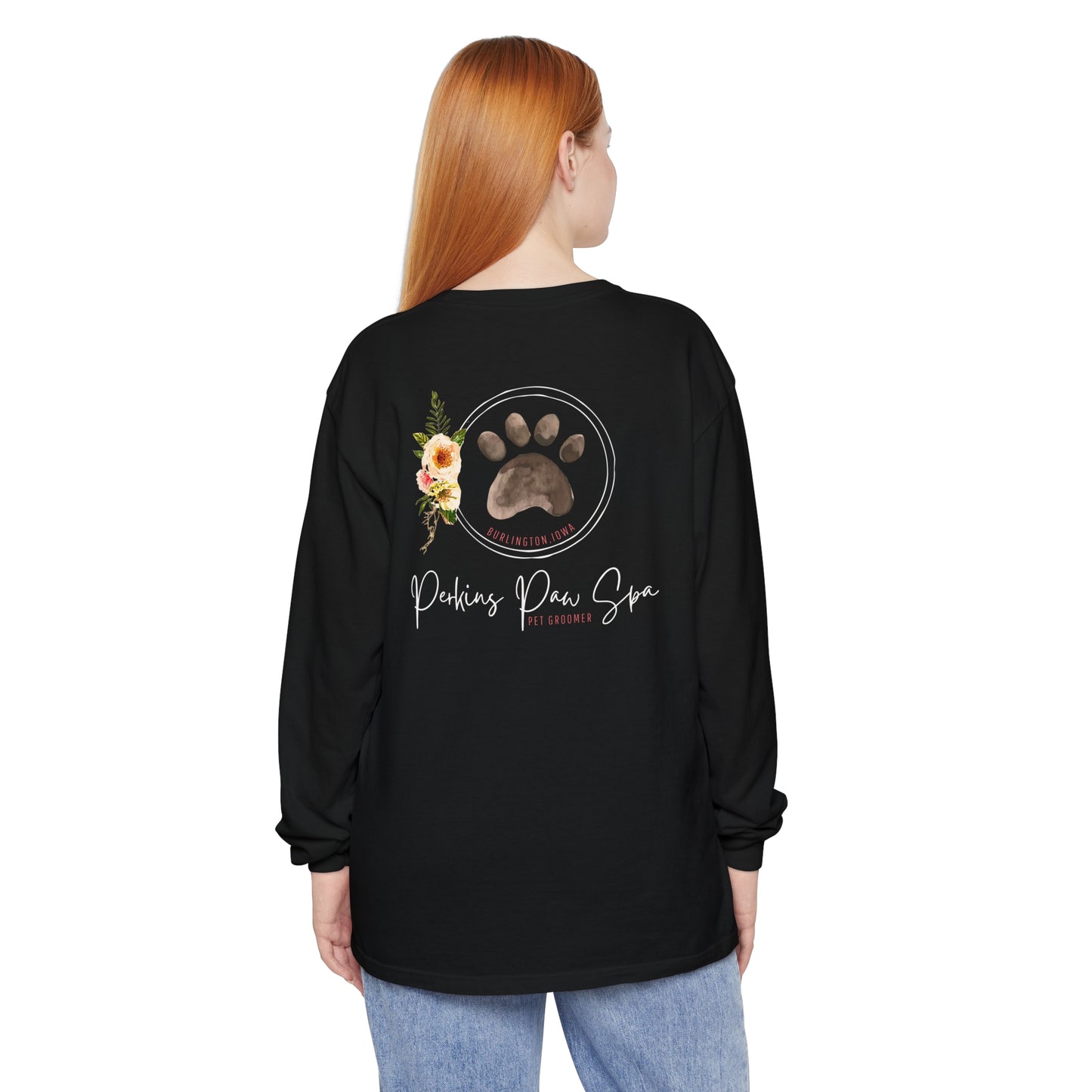 Perkins Paw Spa Long Sleeve Front/Back