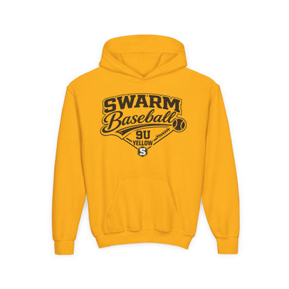 Swarm 9U "1" YOUTH baseball hoodie | Gildan Heavy Duty