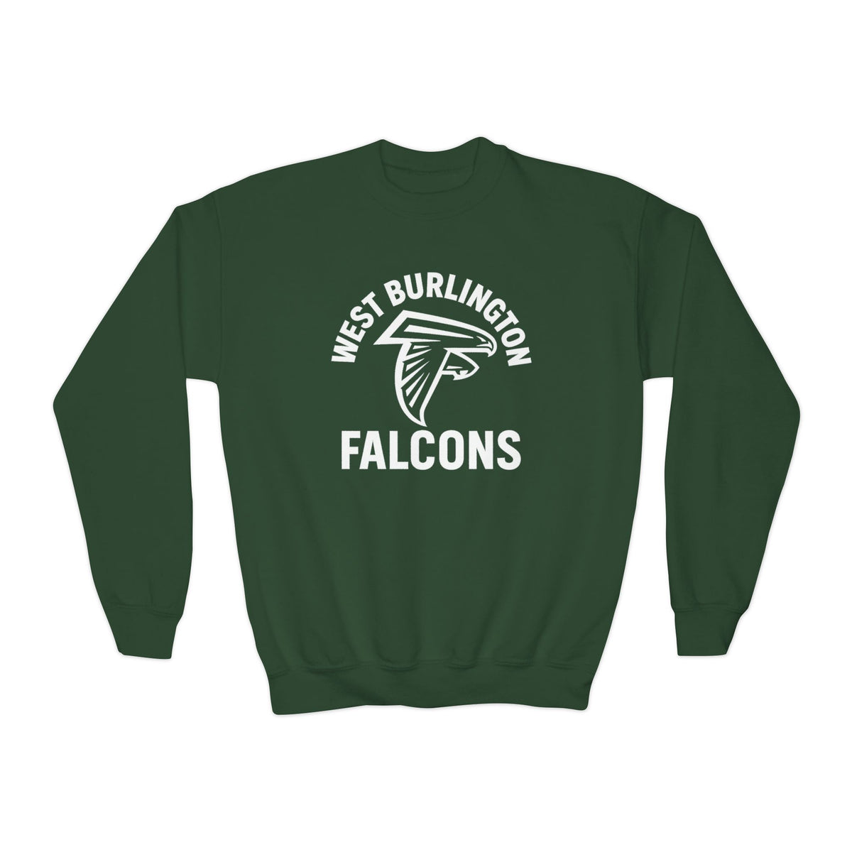 WB Falcons | WB Arched Mascot | Youth Crewneck | Gildan