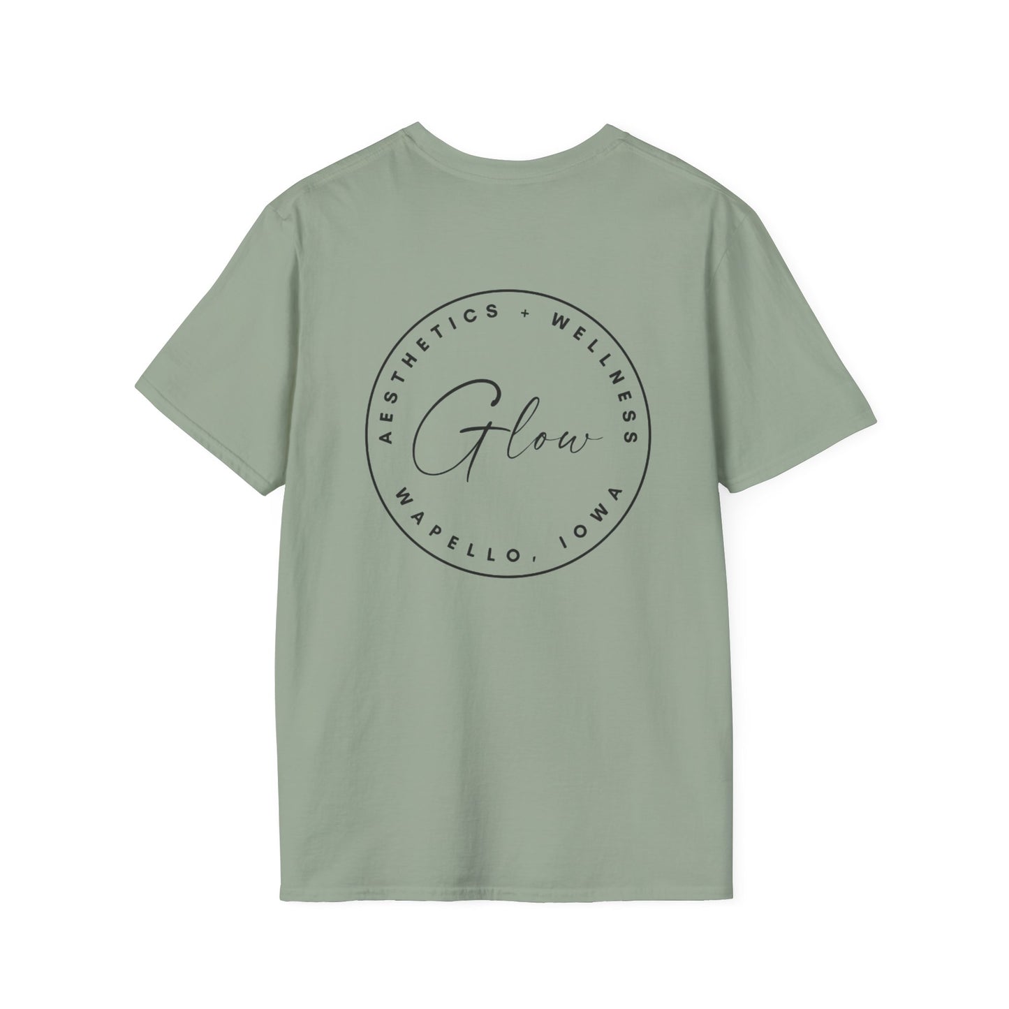 Glow Circle Logo FRONT/BACK T-Shirt | Gildan Soft-Style