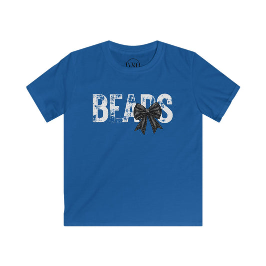 Bears Bow Tee - Youth |Gildan Softstyle