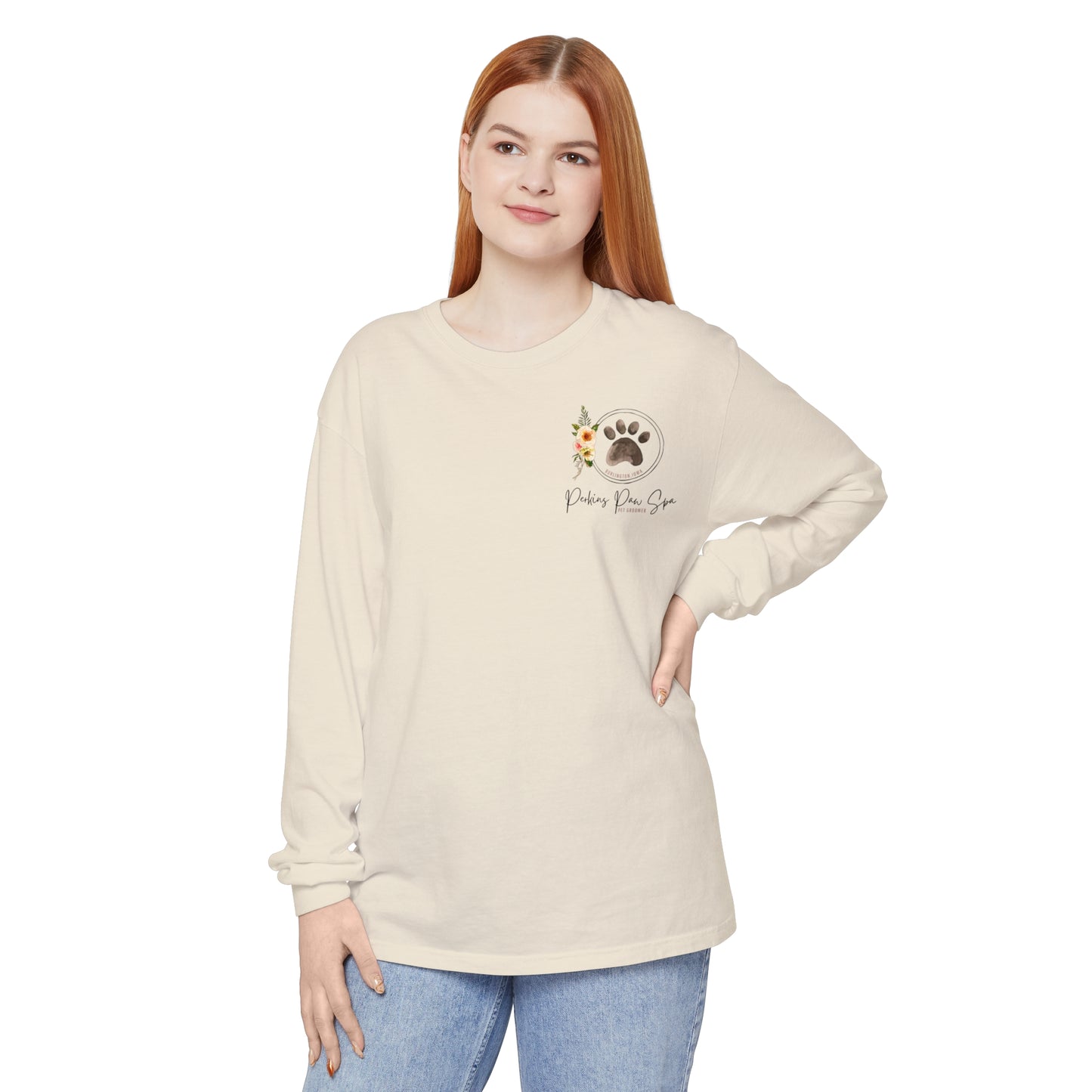 Perkins Paw Spa Long Sleeve Front/Back