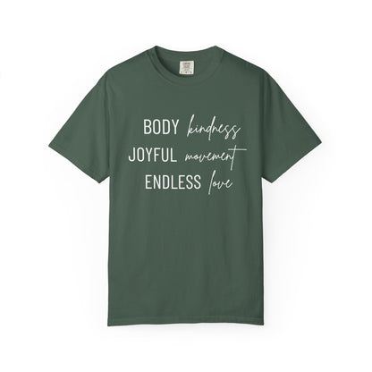KML Kindness, Movement, Love T-shirt| Comfort Colors