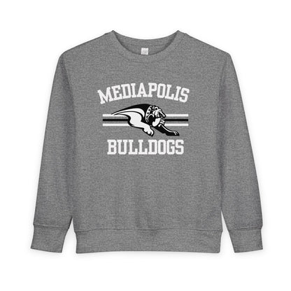 Mepo Bulldogs | Bulldog Stripe | Toddler Crewneck | Rabbit Skins