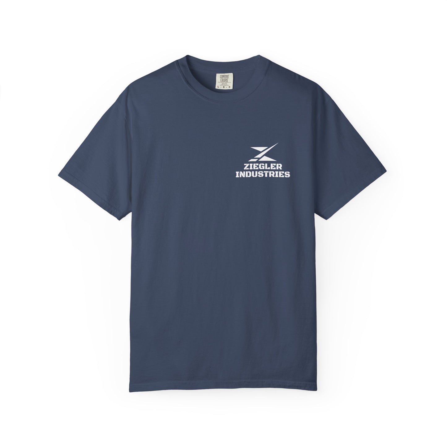 Ziegler Industries White Logo T-Shirt | Comfort Colors | MARCH TOP SELLER