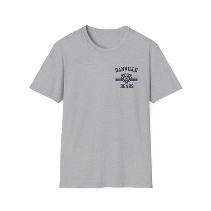 Danville Bears Stripe Pocket Logo T-Shirt | Gildan Softstyle