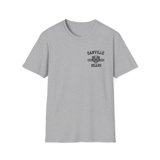 Danville Bears Stripe Pocket Logo T-Shirt | Gildan Softstyle