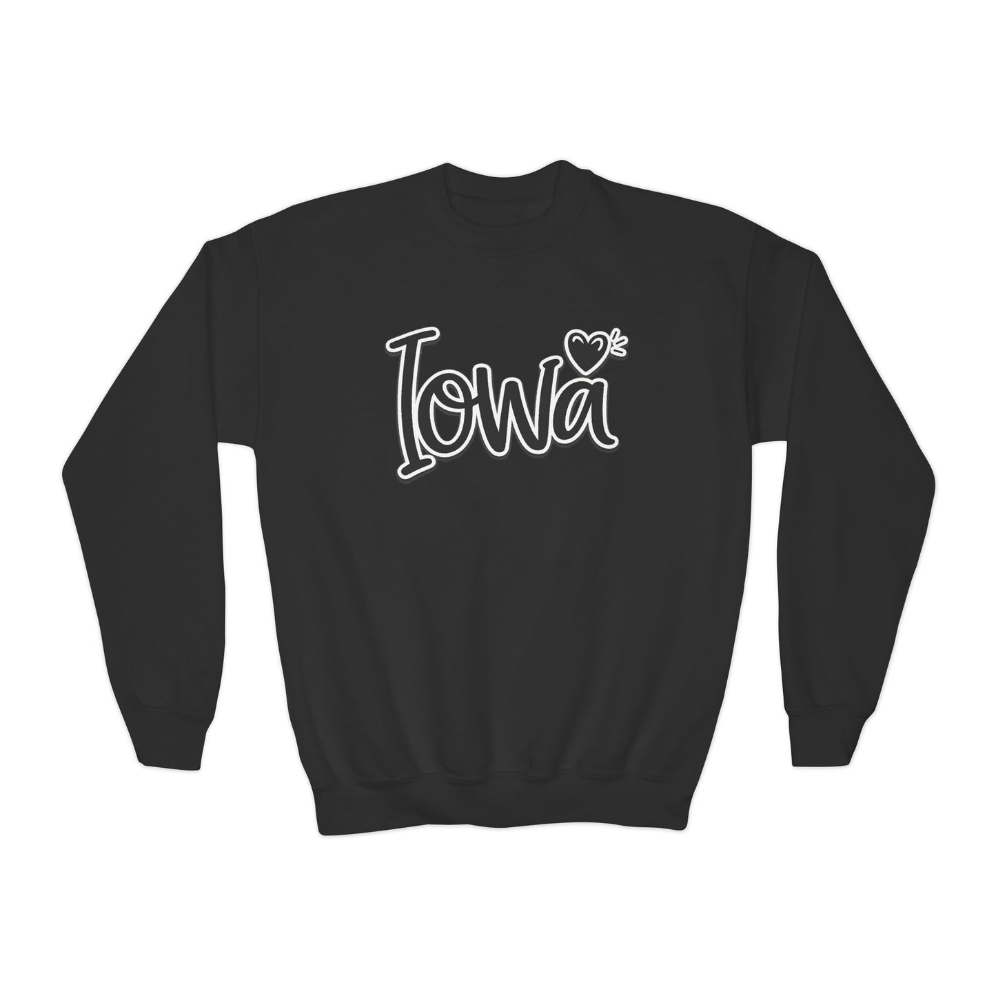 Iowa Heart Youth Crewneck | GILDAN