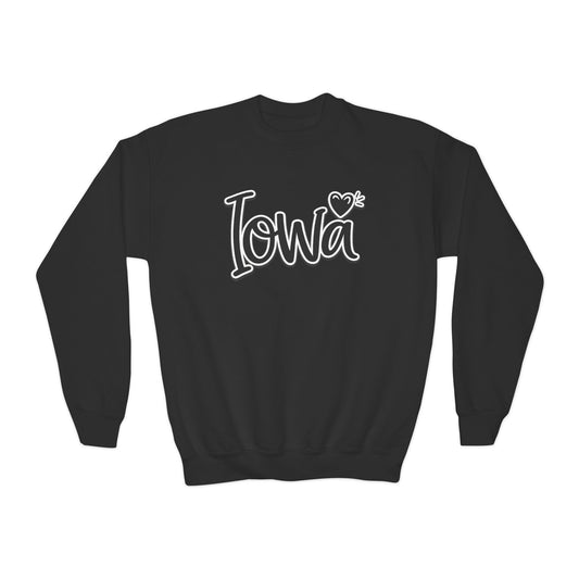 Iowa Heart Youth Crewneck | GILDAN