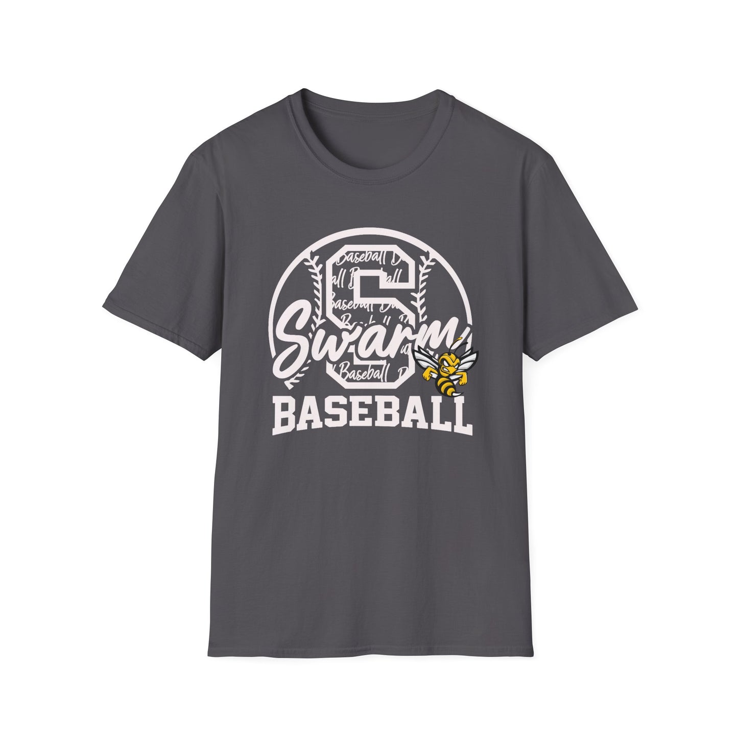Swarm "S" ADULT Baseball T-Shirt | Gildan Softstyle