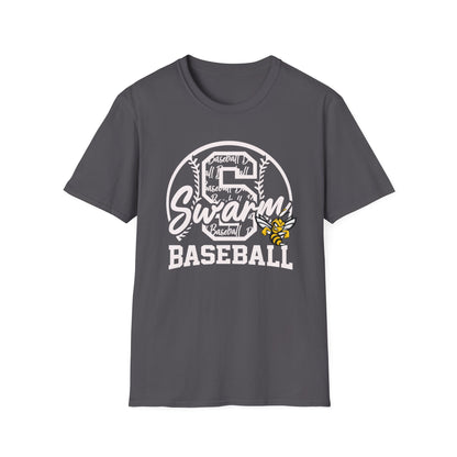 Swarm "S" ADULT Baseball T-Shirt | Gildan Softstyle