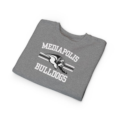 Mepo Bulldogs | Bulldog Stripe | Toddler Crewneck | Rabbit Skins