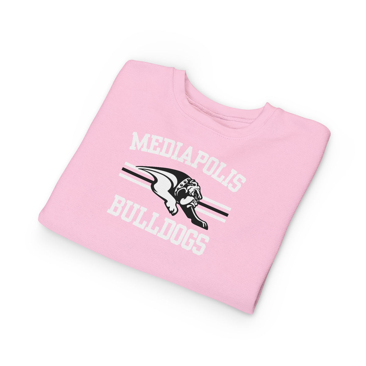 Mepo Bulldogs | Bulldog Stripe | Toddler Crewneck | Rabbit Skins