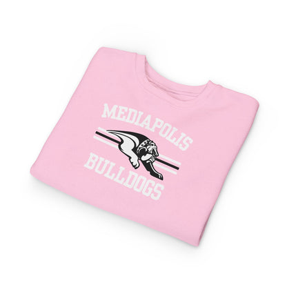 Mepo Bulldogs | Bulldog Stripe | Toddler Crewneck | Rabbit Skins