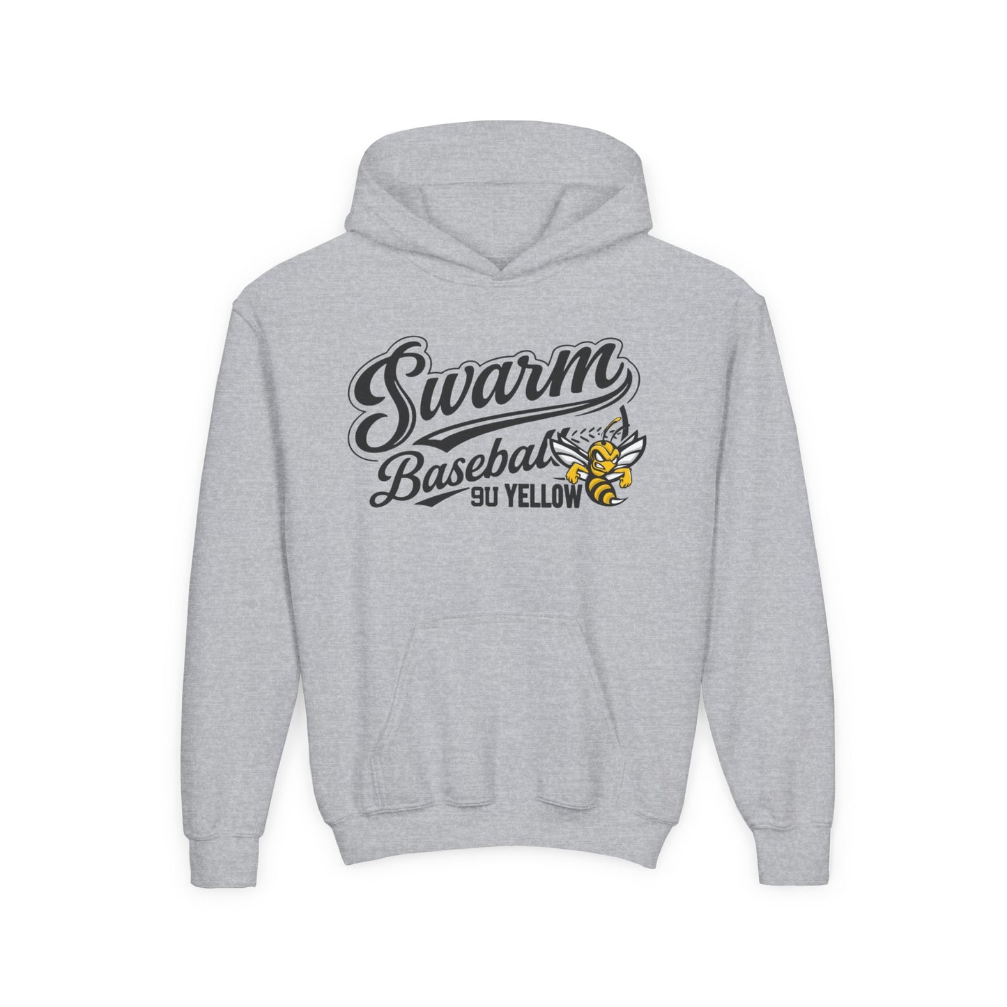 Swarm 9U "2" YOUTH baseball hoodie | Gildan Heavy Duty