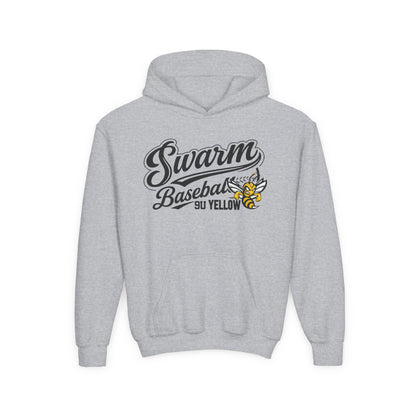 Swarm 9U "2" YOUTH baseball hoodie | Gildan Heavy Duty