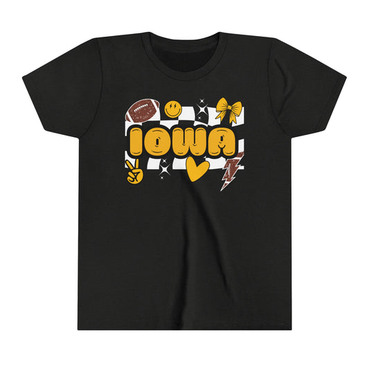 Kids IOWA ✌️💛😊 Bella Canvas Tee