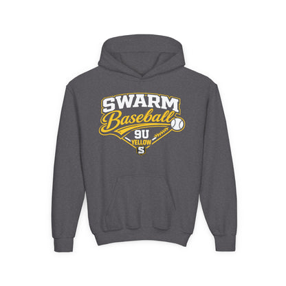 Swarm 9U "1" YOUTH baseball hoodie | Gildan Heavy Duty