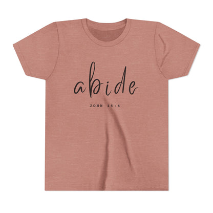 Abide John 15:4 YOUTH Tee | Bella Canvas