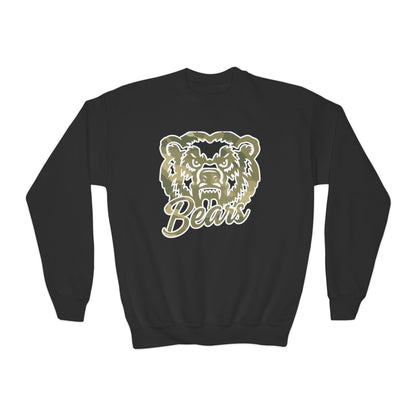 Youth Camo Bears Crewneck Sweatshirt | Gildan Softstyle