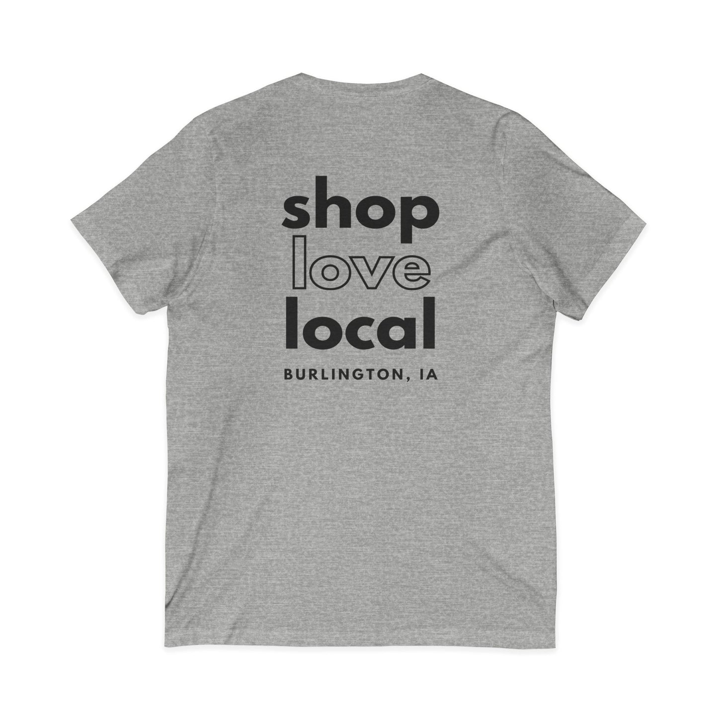 Red Screen Door V-Neck Tee | Bella Canvas