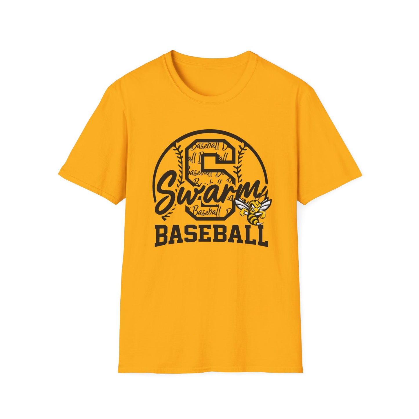 Swarm "S" ADULT Baseball T-Shirt | Gildan Softstyle