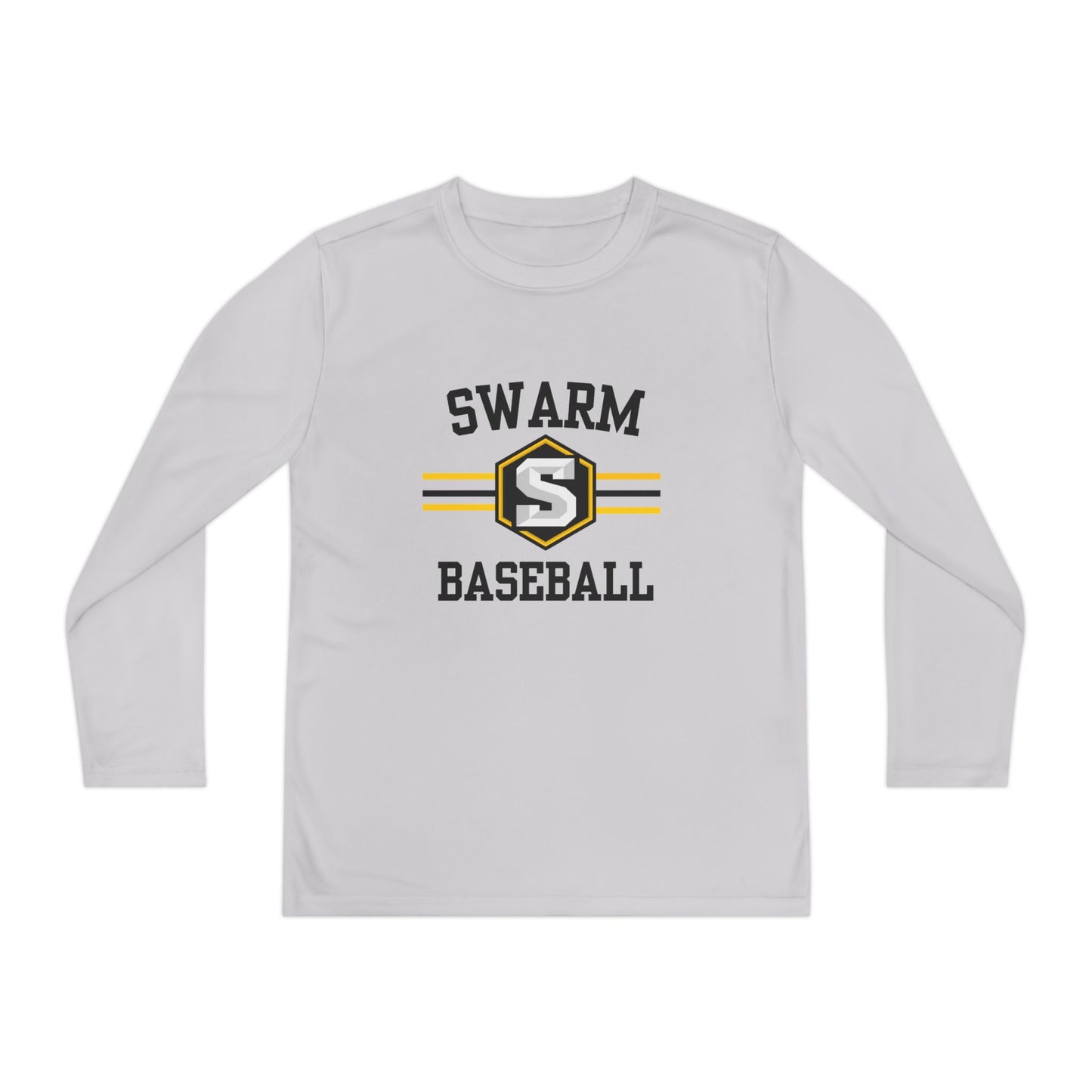 Swarm "stripe" YOUTH Baseball Long Sleeve Tee | Sportstek