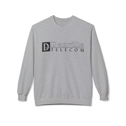 Danville Telecom Unisex Midweight Softstyle Fleece Crewneck: Black Logo