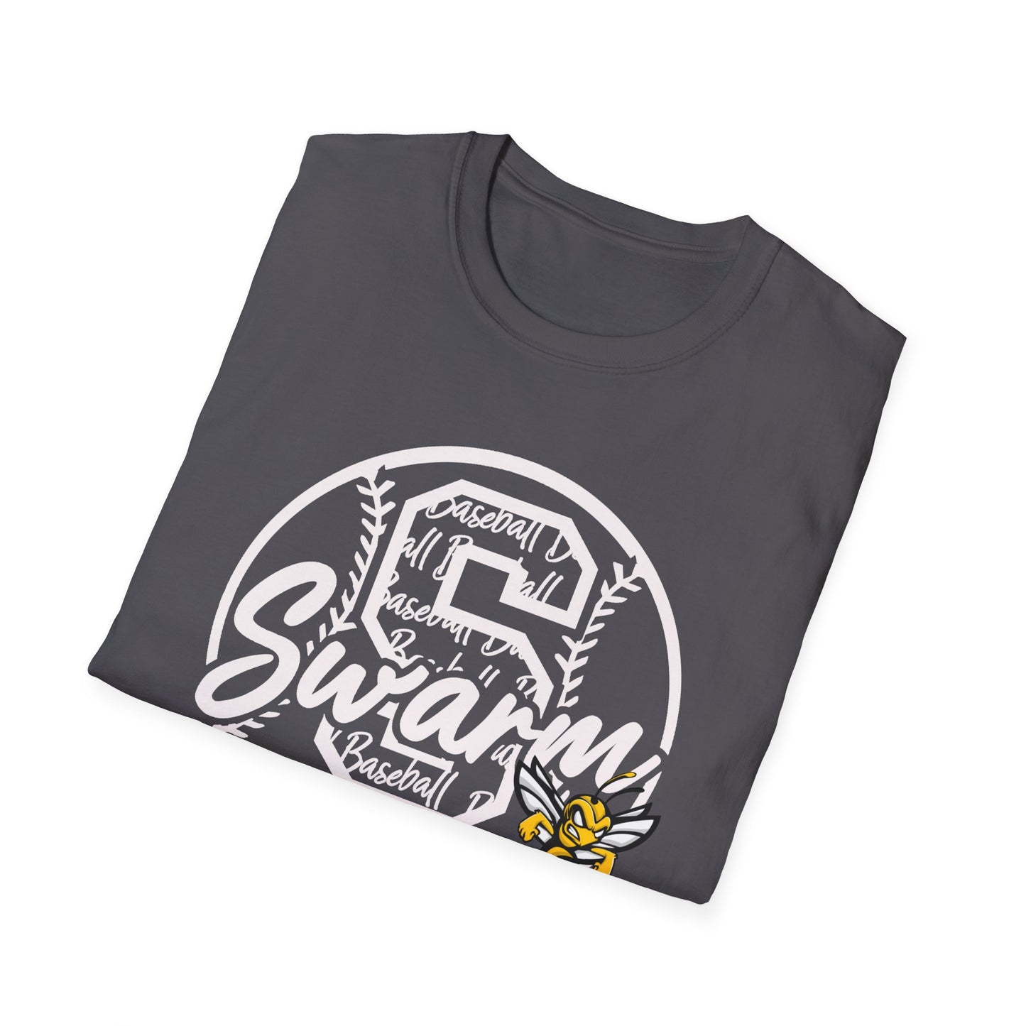 Swarm "S" ADULT Baseball T-Shirt | Gildan Softstyle
