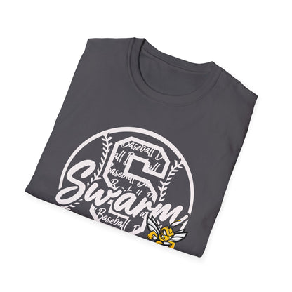 Swarm "S" ADULT Baseball T-Shirt | Gildan Softstyle