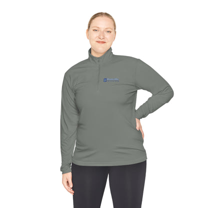 Danville Telecom Unisex Quarter-Zip Pullover: Color or White Logo