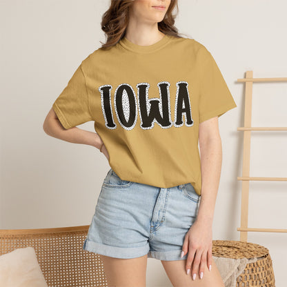 Iowa Retro Yellow Graphic T-Shirt