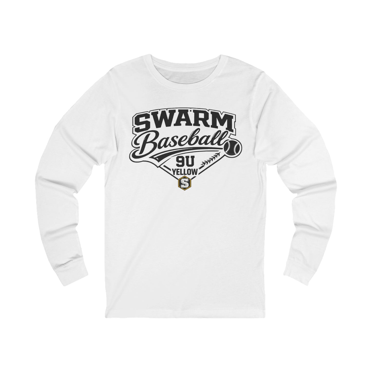 Swarm 9U "1" ADULT Baseball Long Sleeve | Bella Canvas