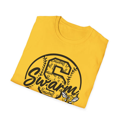 Swarm "S" ADULT Baseball T-Shirt | Gildan Softstyle