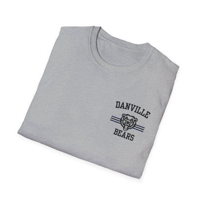 Danville Bears Stripe Pocket Logo T-Shirt | Gildan Softstyle