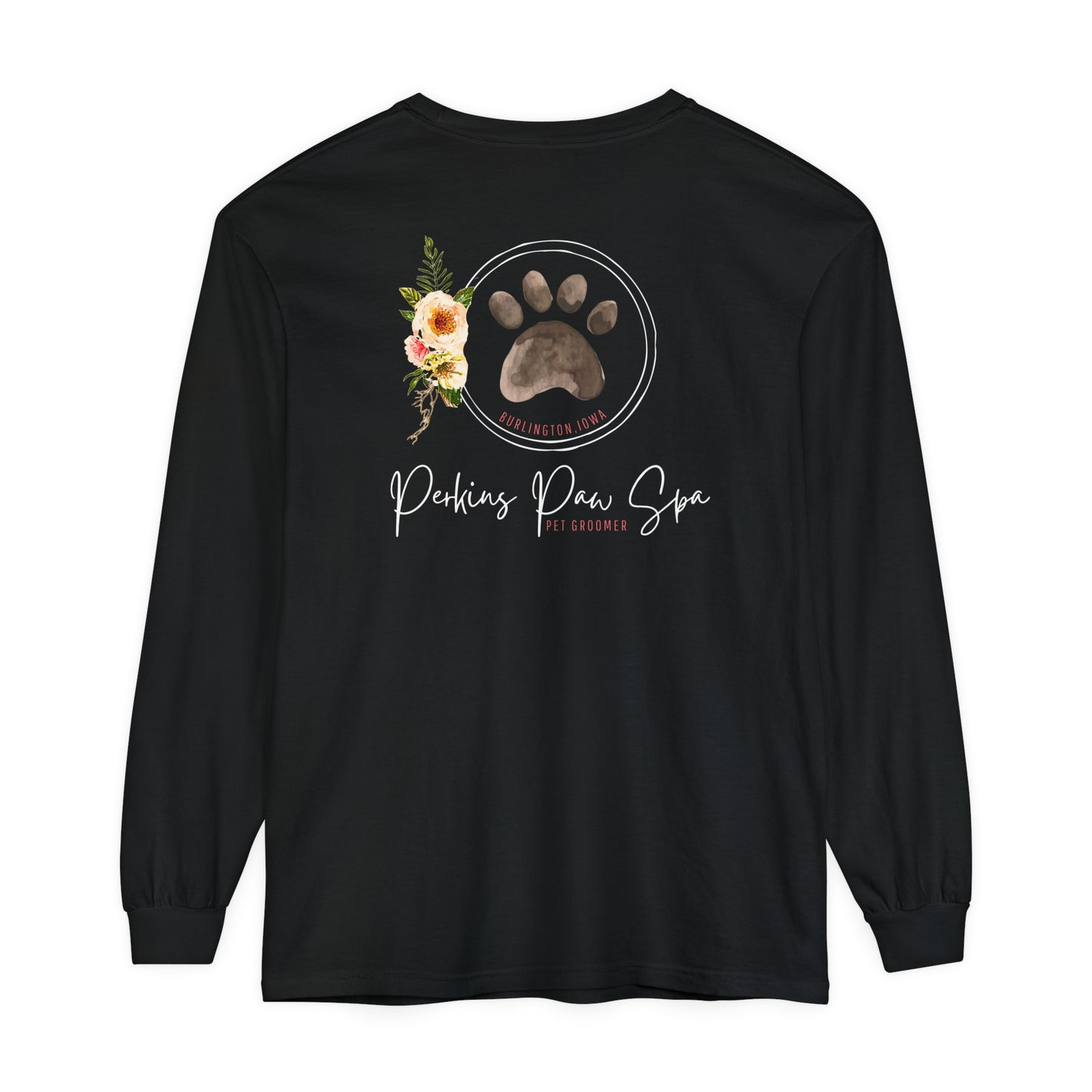 Perkins Paw Spa Long Sleeve Front/Back