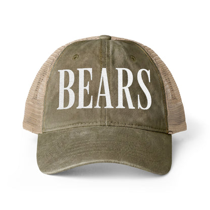 BEARS Washed Mesh-Back Cap