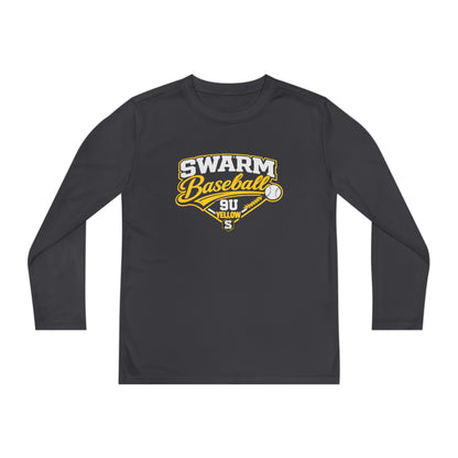 Swarm 9U "1" YOUTH Baseball Long Sleeve Tee | SPORTS-TEK