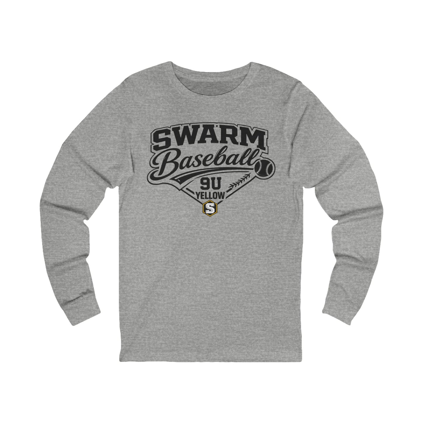 Swarm 9U "1" ADULT Baseball Long Sleeve | Bella Canvas