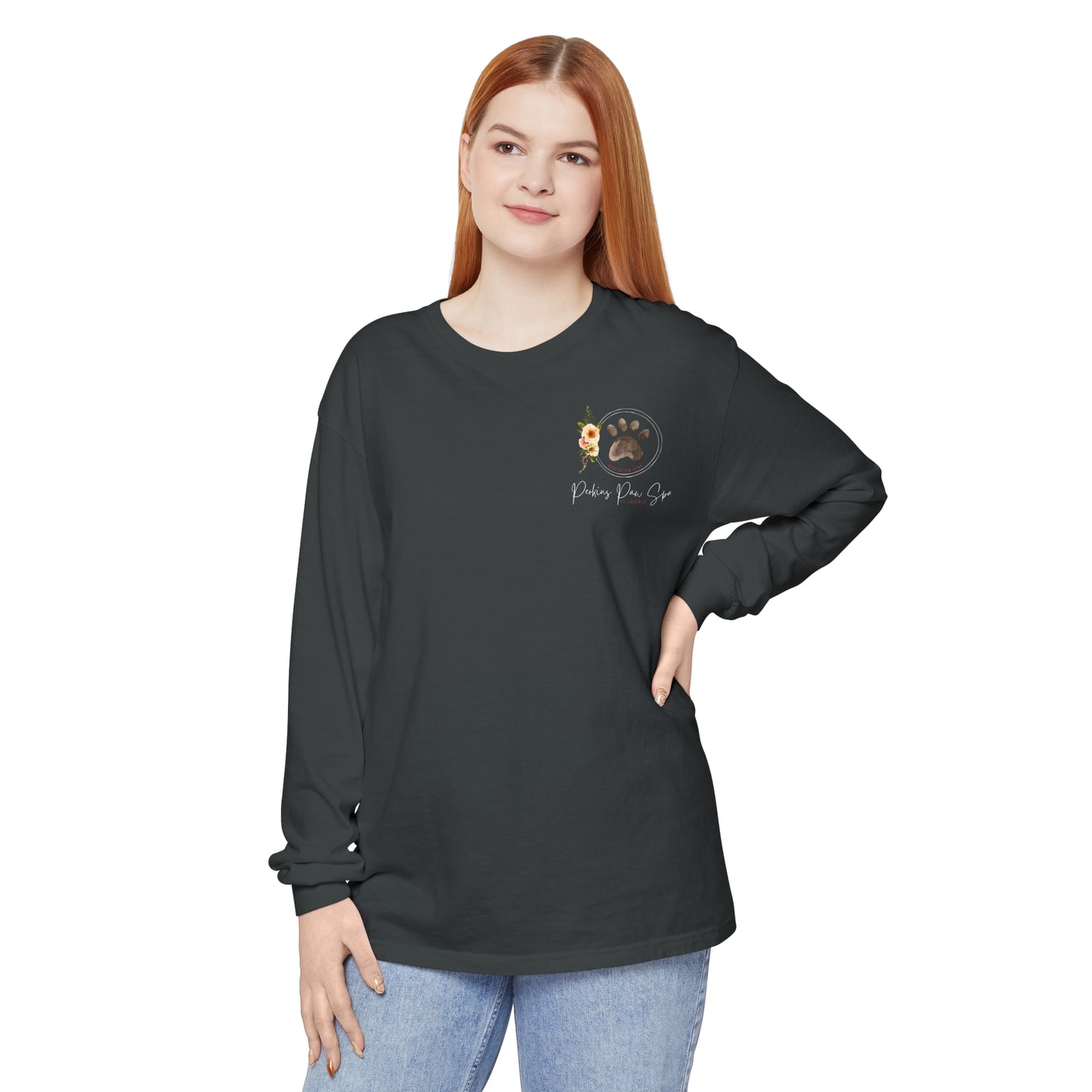Perkins Paw Spa Long Sleeve Front/Back